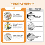 ACMLIFE Ceramic Casserole Dish for Oven, Floral Baking Dishes for Oven Lasagna Pan, Large Baking Dish with Handles, Durable and Oven Safe Pan, for Roasting and Baking, Gift Packaging 2 Pcs Set(13"x8"+10.3"x6.3") (Iris)