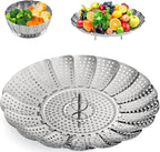 Steamer Basket, Stainless Steel Vegetable Steam Baskets for Steaming Cooking Expandable to Fit Various Size Pot (5.5" to 9.3")