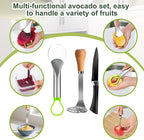 Avocado Slicer Tool,Stainless Steel Avocado Cutter Tool Set,Contains Avocado Knife,Avocado Masher and Fruit Knife,Used for Avacado Cutting and Peeling,is the Essential Masher Kitchen Tool.