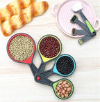 CdyBox New Version 11Pack Silicone Kitchen Strainer Collapsible Colander with Foldable Silicone Measuring Spoon Measuring Cup Kitchen Good Tools (Green) 9.6 * 1.1