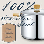 Concord 10 Piece Stainless Steel Cookware Set, includes Saucepans, Stock Pots and Pans/Skillets