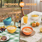 Homienly Wheat Starw Cereal Bowls, Unbreakable Bowl Set 6 PCS, Microwave and Dishwasher Safe Bowls, Alternative to Plastic Bowl Reusable, Bowl Set for Kitchen, Picnic, Camping, Party (26 OZ, Colorful)