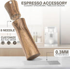 WDT Tool Espresso Stirrers - Coffee Distributor Barista Tools - Espresso Needle Distribution Tool for Coffee Accessories Kit - Walnut Wood Gifts for Coffee Lovers (Large)