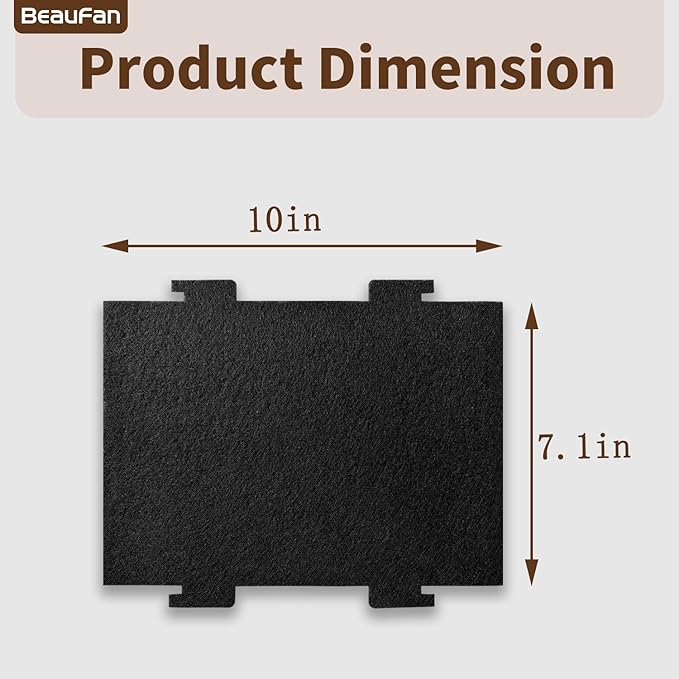 6 Pack Activated Charcoal Filters Replacement for Whirlpool & Kitchenaid Over The Range Microwaves KMLS311HS, WML55011HS, YKMLS311HS, YWML75011H, Compare to Part# W11282981 & W11223147