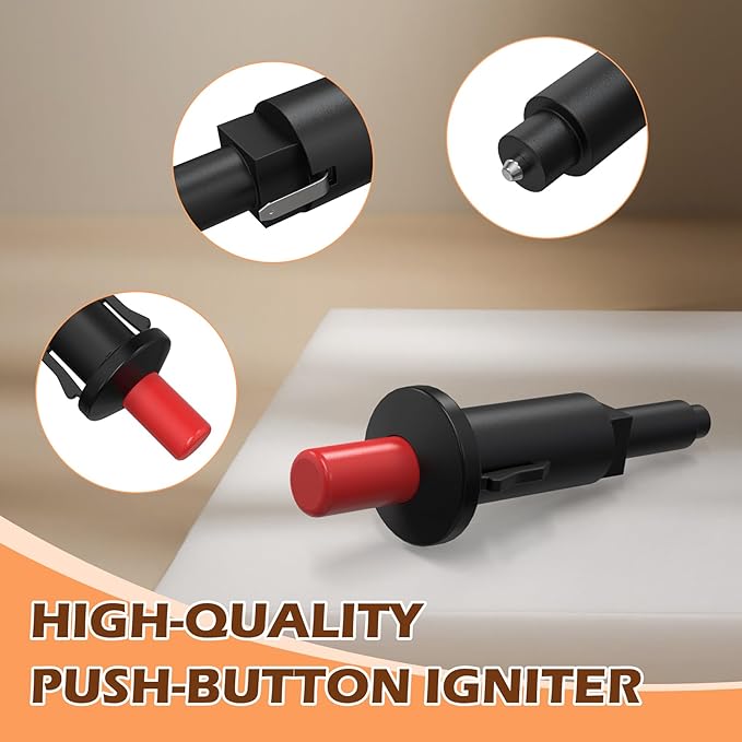 80462 Igniter Kit Replacement for Weber Q100/Q200 Gas Grill Parts, Push Button Ignitor for Weber Q1000/Q2000 Grills Gas Flame Starter, Igniter Assembly Replacement Kit for Weber Q120/Q220