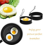 Non-Stick Egg Ring,Stainless Steel Ring for Frying Eggs,Round Mold,Shaping Eggs,Round Fried Egg Mold Household,Cooking Tools for Breakfast（2 Pack)