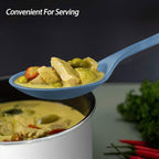 Silicone Spoons for Cooking - Extra Large Kitchen Spoons for Mixing, Serving, & Stirring - 600°F Heat-Resistant Non Stick Utensils Ladle & Skimmer- Dishwasher Safe, Starry Blue