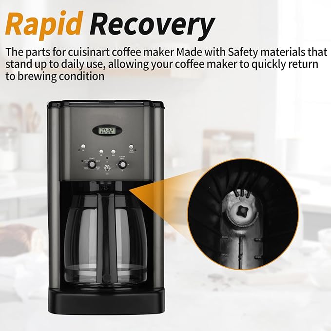 Coffee Machine Brew Basket Bottom Spring Loaded Stopper Kits Replacement Brew Baske for Cuisinart DCC-1200 DCC-1200BCH DCC-1200BW Coffee Maker Brew Basket Parts