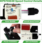 WP9706648 W10814992 Mixer Speed Control Board Replacement for KitchenAid Whirlpool Stand Mixers Parts 9706648 10814992 9706052 9707511 AP6013720 PS11746947