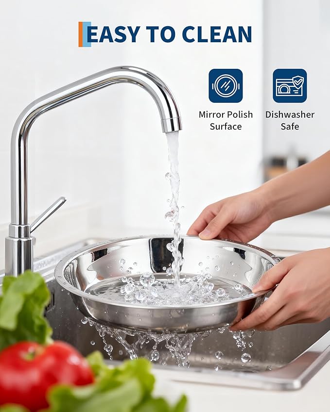 Garvee Chafing Dishes for Buffet Set of 2, 5 QT Round Buffet Servers and Food Warmer Set with Glass Lid, Holder & Drip Tray, Stainless Steel Chafers for Catering Parties Wedding Banquet, Silver