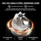 Electric Espresso Grinder - One-Touch Coffee Bean Grinder with Magnetic Dosing Cup and Air-Blowing, Stepless Adjustment Burr Coffee Grinder, Compact & Quiet for Home Office Use