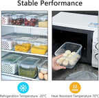 3 PCS Fruit Storage Containers for Fridge with Removable Colander, Leak proof Food Storage Containers, Airtight Food Storage Containers, Food Storage Container with Lids, Keep Food Meat Fresh