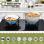 P&P CHEF 5Qt Dutch Oven Pot for Bread Baking (Khaki), 2 In 1 Round Cast Iron Dutch Oven with Lid Set, Skillet & Pot for Roasting Braising Stewing Frying Simmering, Multi Stoves & Oven Safe