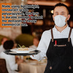 Zopeal 6 Pieces Black Round Restaurant Serving Tray, Plastic Non Slip Surface Food Meals Server Tray with Raised Edges for Home, Kitchen, Restaurant, Cafeteria, Bar (11")