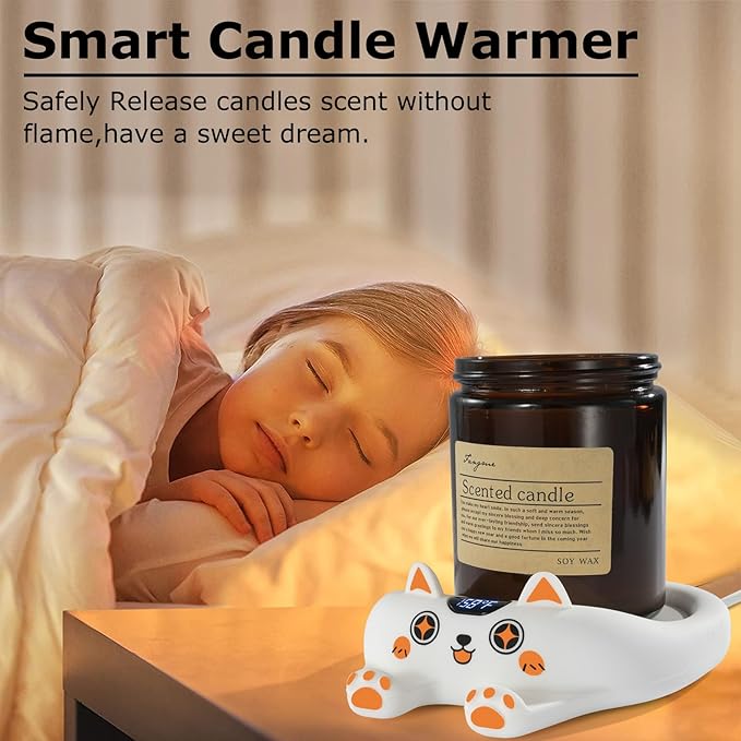 PUSEE Coffee Mug Warmer Auto Shut Off, 3 Temp Coffee Warmer for Desk, Candle Warmer Plate Safely Melt The Candle Releases Scents,Enjoy Your Warm Coffee Tea,Coffee Gifts for Women Men