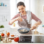 VOTTGO 19 Pcs Pots and Pans Set Non Stick, Black Granite Induction Cookware Set, Non Toxic Healthy RV Kitchen Cooking Set with Silicone Tools and Pot Protectors, PFOA PFOS PFAS Free