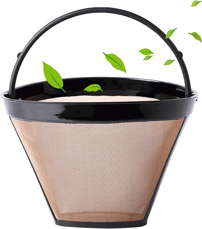 Generic Reusable Coffee Filter Replacement for Dual Brew Coffee Maker, 1PCS Cone Coffee Filters #4 & 2PCS K Cup Reusable Coffee Pods for CFP301 CFP201 CFP305 CFP400 CFP451 Accessories, black