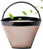 Generic Reusable Coffee Filter Replacement for Dual Brew Coffee Maker, 1PCS Cone Coffee Filters #4 & 2PCS K Cup Reusable Coffee Pods for CFP301 CFP201 CFP305 CFP400 CFP451 Accessories, black