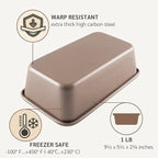 Nonstick 9x5 inch Bread Loaf Pan for Oven | PFOA & BPA Free Non Toxic Loaf Tin | Molds for Baking | Best 9 x 5 Non stick Bakeware | Nontoxic 5x9 Banana Bread Mold Pans & Tins