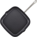 Anolon Accolade Forged Hard Anodized Nonstick Square Grill Pan/Griddle with Spouts, 11 Inch - Moonstone Gray