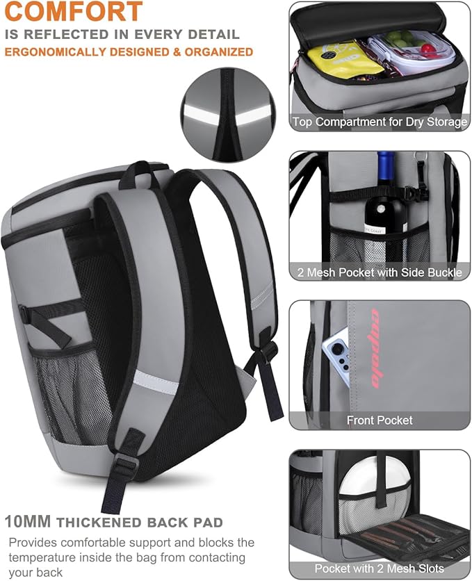 Capolo 36/45 Cans Cooler Backpack Insulated Waterproof for Women Men Lunch Backpack Coolers Leak Proof Soft Cooler Bags
