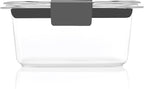 Rubbermaid Brilliance Food Storage Containers, Set of 5 (10 Pieces), BPA-Free, Leak-Proof, Clear