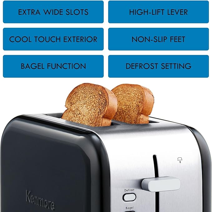 Kenmore 40600 2-Slice Toaster in Black