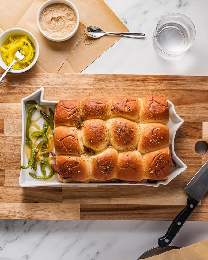 Pennsylvania Shaped Baking Dish, Serving Platter or Decorative Tray Charming Porcelain Bakeware Oven Microwave and Dishwasher Safe