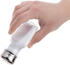 Salt and Pepper Shakers Glass Set, Clear Home and Kitchen Design with Stainless Steel Lids