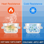 6 pcs 2qt Food Storage Containers with Lid, Square Clear Commercial Storage Containers with Handle and Scale for Food Storage in Home Kitchen & Dining (Green)