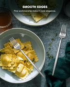 EUIRIO 60-Piece Matte Silverware Set for 12, Stainless Steel Flatware Set, Modern Brushed Thick Cutlery Set with Spoons Forks and Knives, Utensil Sets for Home Kitchen Hotel, Dishwasher Safe