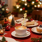 50PCS Bamboo Coffee Stirrers, 7inch Christmas Biodegradable Disposable Coffee Drink Cocktail Stirrers for Coffee Milk Christmas New Year Office Hot Chocolate Bar Supplies