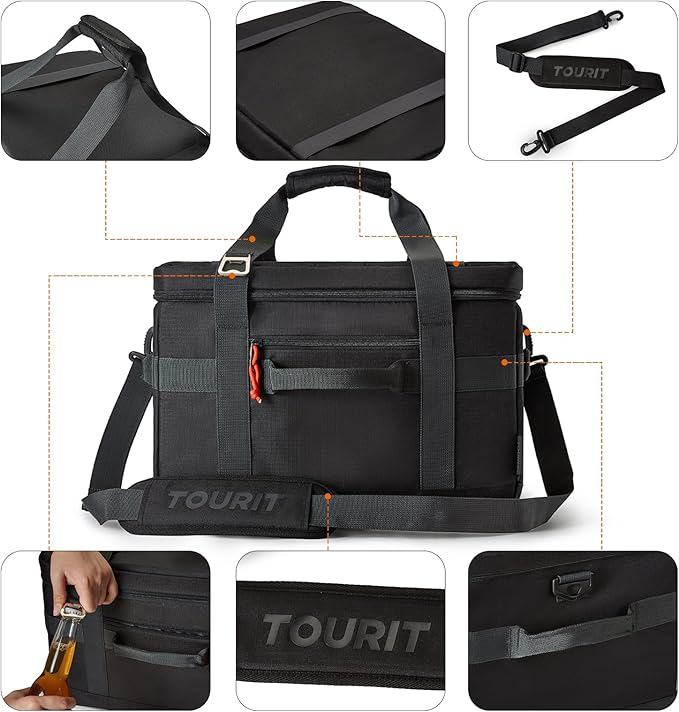 TOURIT Cooler Bag 48/60 Cans Insulated Soft Cooler Large Collapsible Cooler Bag 32/40L Lunch Coolers for Picnic, Beach, Work, Trip