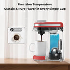 CHULUX Mini Coffee Maker for K Capsule, Single Serve Coffee Maker for One Cup Americano, Lightweight Pod Coffee Machine, Red