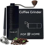 Manual Coffee Grinder – Stainless‑Steel Burr, Adjustable Coarseness, Portable Hand Mill with Cleaning Brush