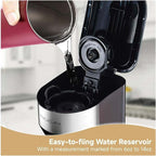 Mini Single Serve Coffee Maker - K Cup & Ground Coffee Compatible - 90 Second Brew - Portable Machine for Home, Office, RV - 14oz Reservoir