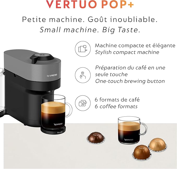 Nespresso Vertuo POP+ by Breville, Dark Grey