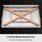 Utheer 23" x 16" Ceramic Nonstick Stainless Steel Griddle for Gas, Charcoal, Grill, Large Stove Top Griddle, Non-Toxic, PFAS/PFOA/PTFE Free, Oven Up to 500°F, for BBQ, Camping & Kitchen, Black