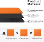 Dish Drying Mat for Kitchen Counter, Heat Resistant Drainer Mats with Non-slip Rubber Backed, Hide Stain Kitchen Super Absorbent Draining Mat, Easy to Clean Dish Rack Pad, Orange 18"x28"