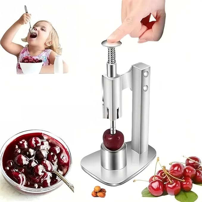 Cherry Pitter Remover Tool Stainless Steel Manual Jujube Pitter, Portable Cherry Core Remover Push Out Pit Remover Tools, More Labor Saving