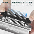 Kitexpert Meat Tenderizer Tool with 48 Ultra Sharp Stainless Steel Blades, Heavy Duty Design with Detachable Base for Easy Cleaning, Perfect for Tenderizing Chicken, Steak