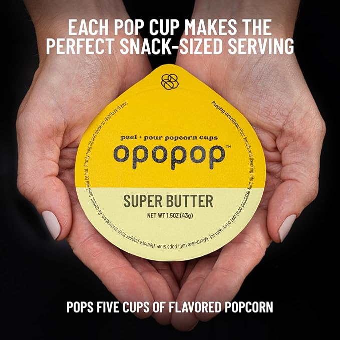 Opopop Microwave Popcorn - Variety 4-Pack Gourmet Popcorn Kit, Collapsible Silicone Popcorn Popper, Popcorn Maker, Gluten Free Snacks Variety Pack, BPA-Free and Dishwasher Safe (New Flavors)