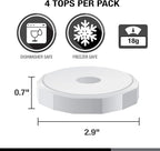 Masontops Tough Tops - Regular Mouth Mason Jar Lid - White - BPA-Free Plastic Screw Caps - Durable Reusable Jar Covers