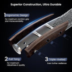 Kiritsuke knife, 8.2 Inch Chef Knife, Japanese Style High Carbon Steel, Razor Sharp for Precision Cutting, Damascus Pattern, Ergonomic Full Tang Wood Handle, Birthday Wedding Cooking Gifts