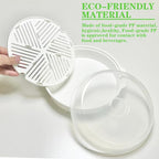 Microwave Steamer for Vegetables, Plastic Microwave Vegetable Steamer with Lid for Vegetables Prep Seafood Fish Cooking, White-Round, 10Inch