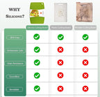 Thick Silicone Cutting Boards for Kitchen Silicone Chopping Boards/Mats Set of 2 Extra Large14.6''x10.43'', Mini 9.1”x7.1” Non-slip Deep Drip Juice Groove, Dishwasher Safe-Green