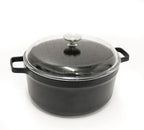 BergHOFF GEM Non-stick 11" Stockpot 7.7qt., Sturdy 2-Handle, Glass Lid, Ferno-Green, Non-Toxic PFOA-Free Coating, Ovensafe