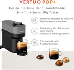 Nespresso Vertuo Pop+ Coffee and Espresso Maker by Breville with Milk Frother, Dark Grey