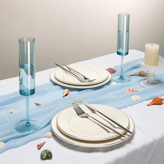 Acrylic Champagne Flutes 5.4 OZ Square Champagne Glasses Stemmed Coupes Reusable Wedding Toasting Glasses Rose Bride Wine Glasses For Birthday Party Wedding Anniversary Christmas