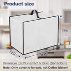 Coffee Maker Dust Cover for Ninja Pod & Grounds Specialty Single-Serve Coffee Maker PB051/PB051GB/PB051SG/PB051ST, Heavy Duty Waterproof Coffee Machine Protective Cover Case (Silver)